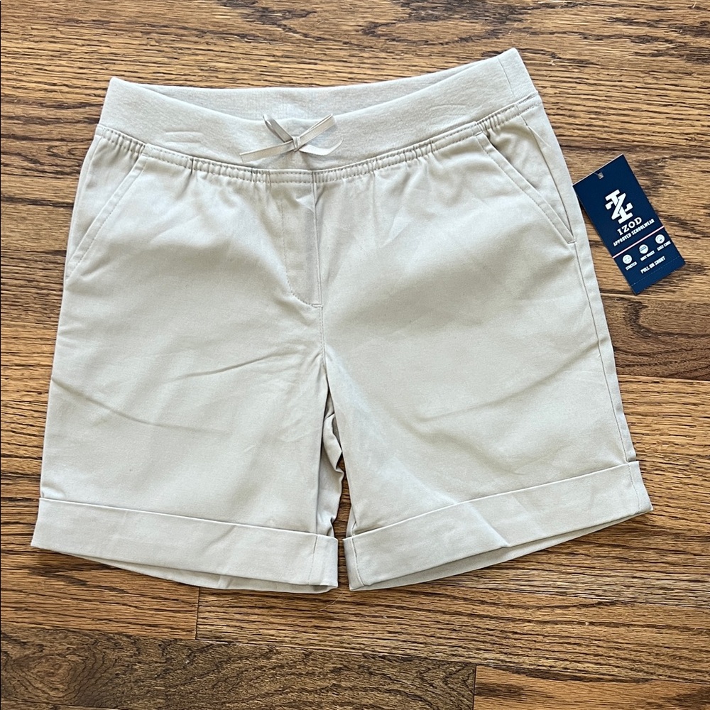 IZOD Girls’ Khaki Uniform Shorts